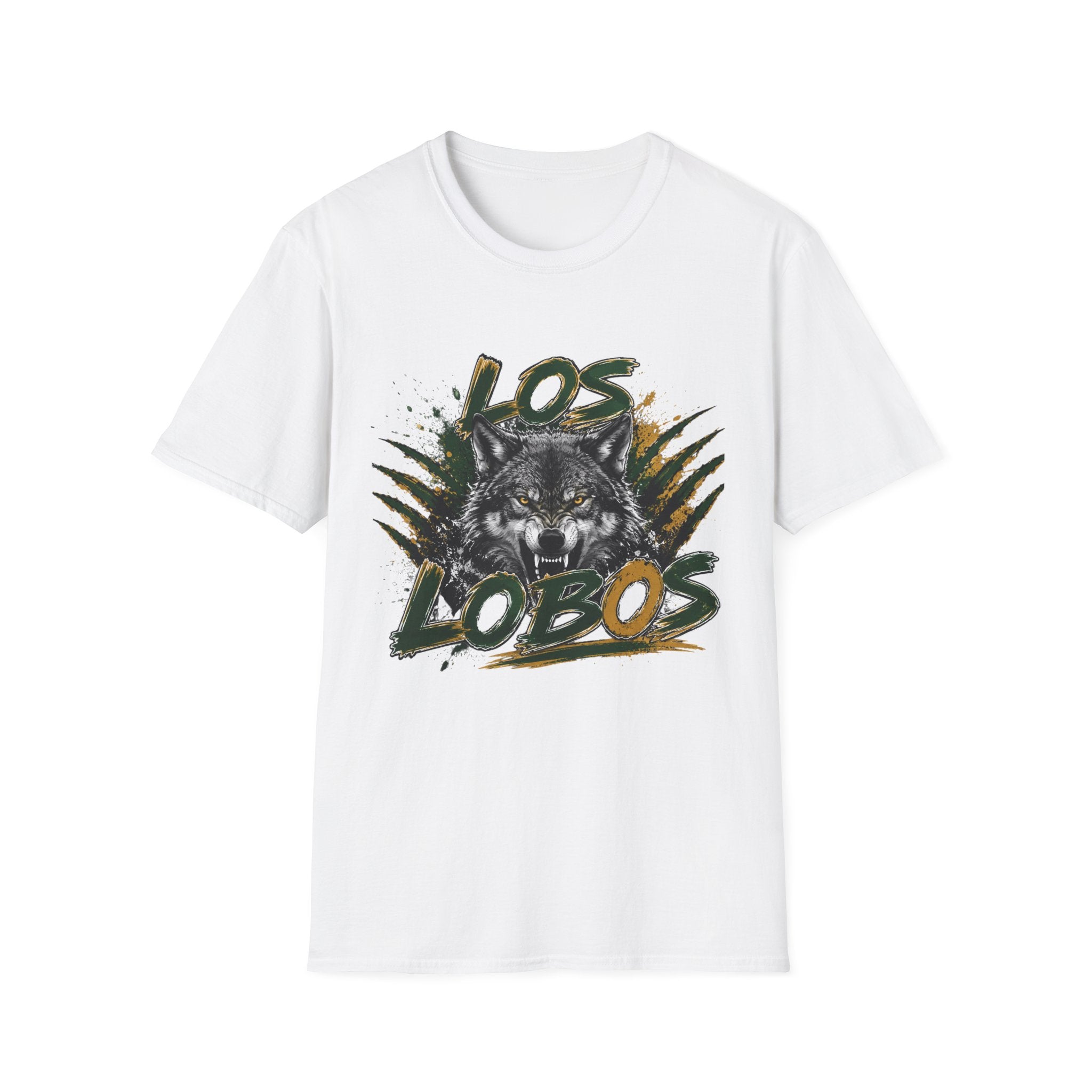Los Lobos Wolf T-Shirt — Bold Graphic Spanish Text Tee