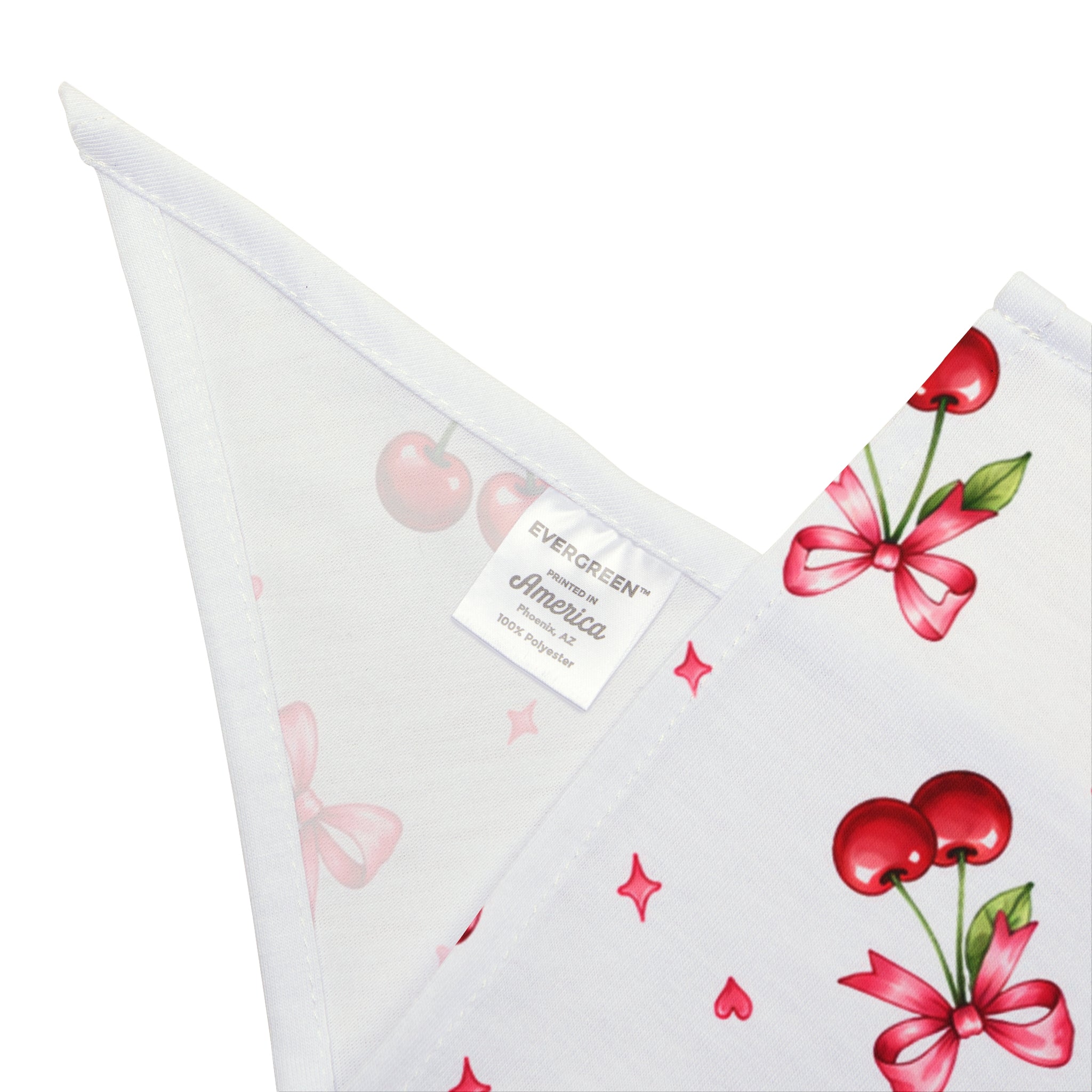 Cherry Bow Pet Bandana — Cute Pink Cherry Pattern Dog & Cat Accessory