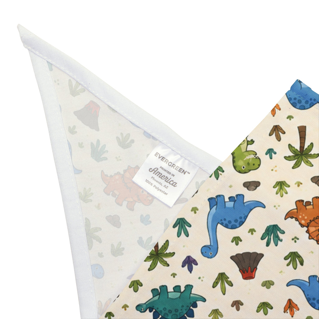 Dinosaur Pattern Pet Bandana – Cute Retro Dino Print for Dogs & Cats