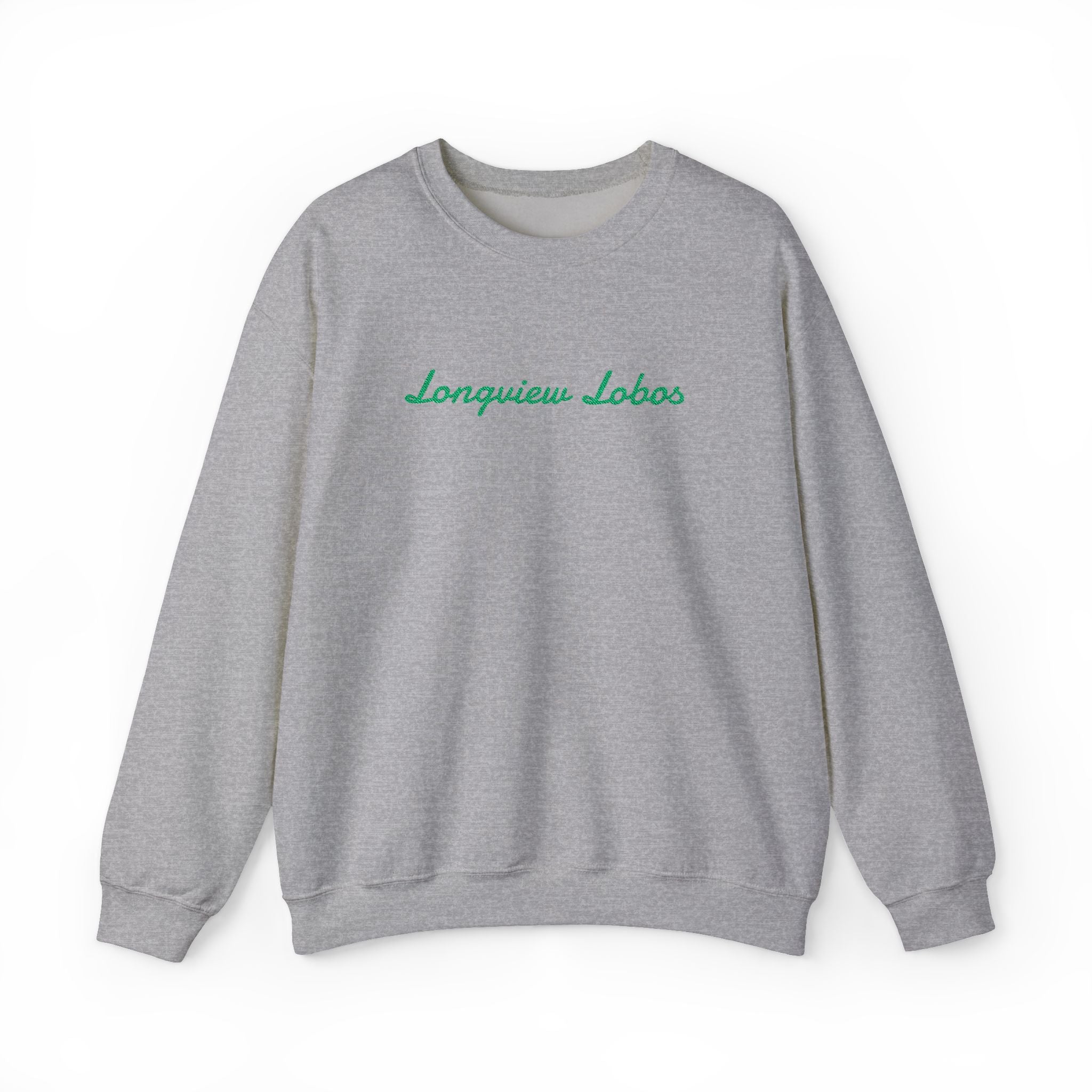 Longview Lobos Crewneck Sweatshirt — Embroidered School Spirit Pullover