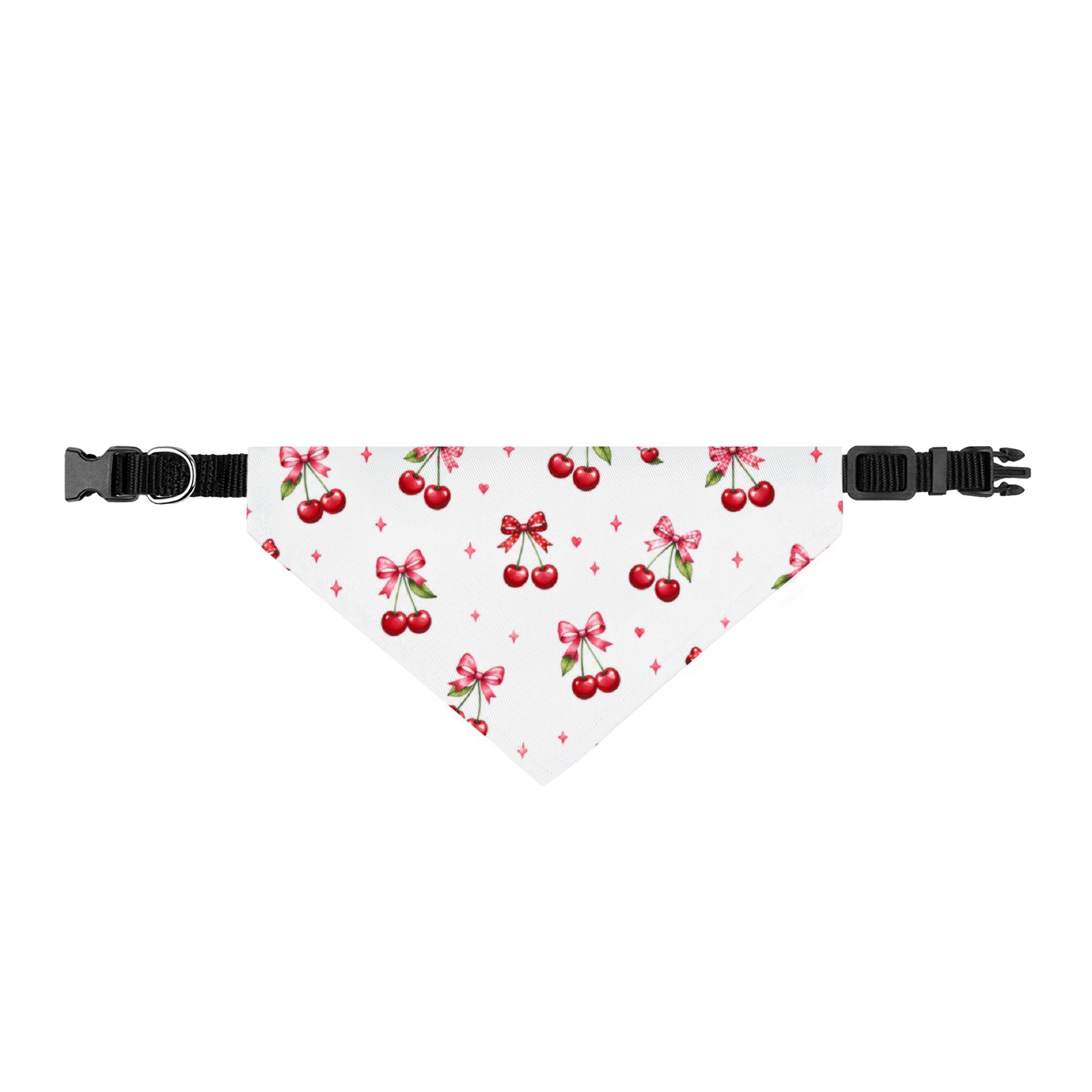 Bandana — Cherry Bow Clip-On Pet Bandana