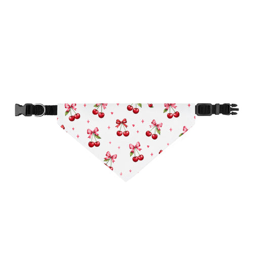 Bandana — Cherry Bow Clip-On Pet Bandana
