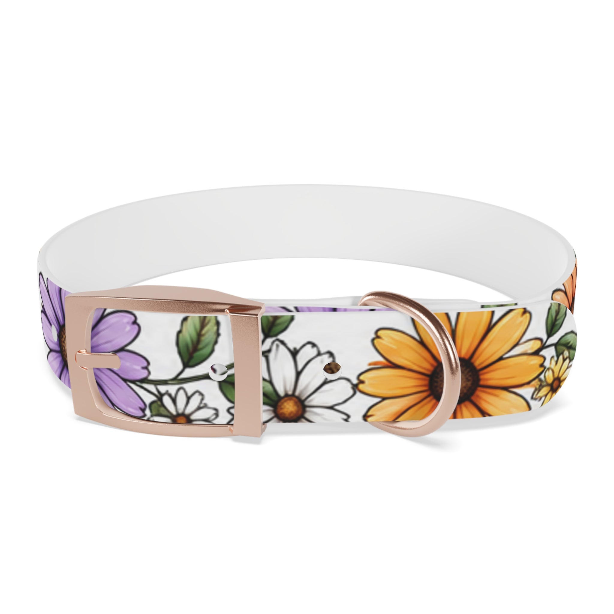 Floral Daisy Dog Collar — Colorful Spring Flower Pet Collar
