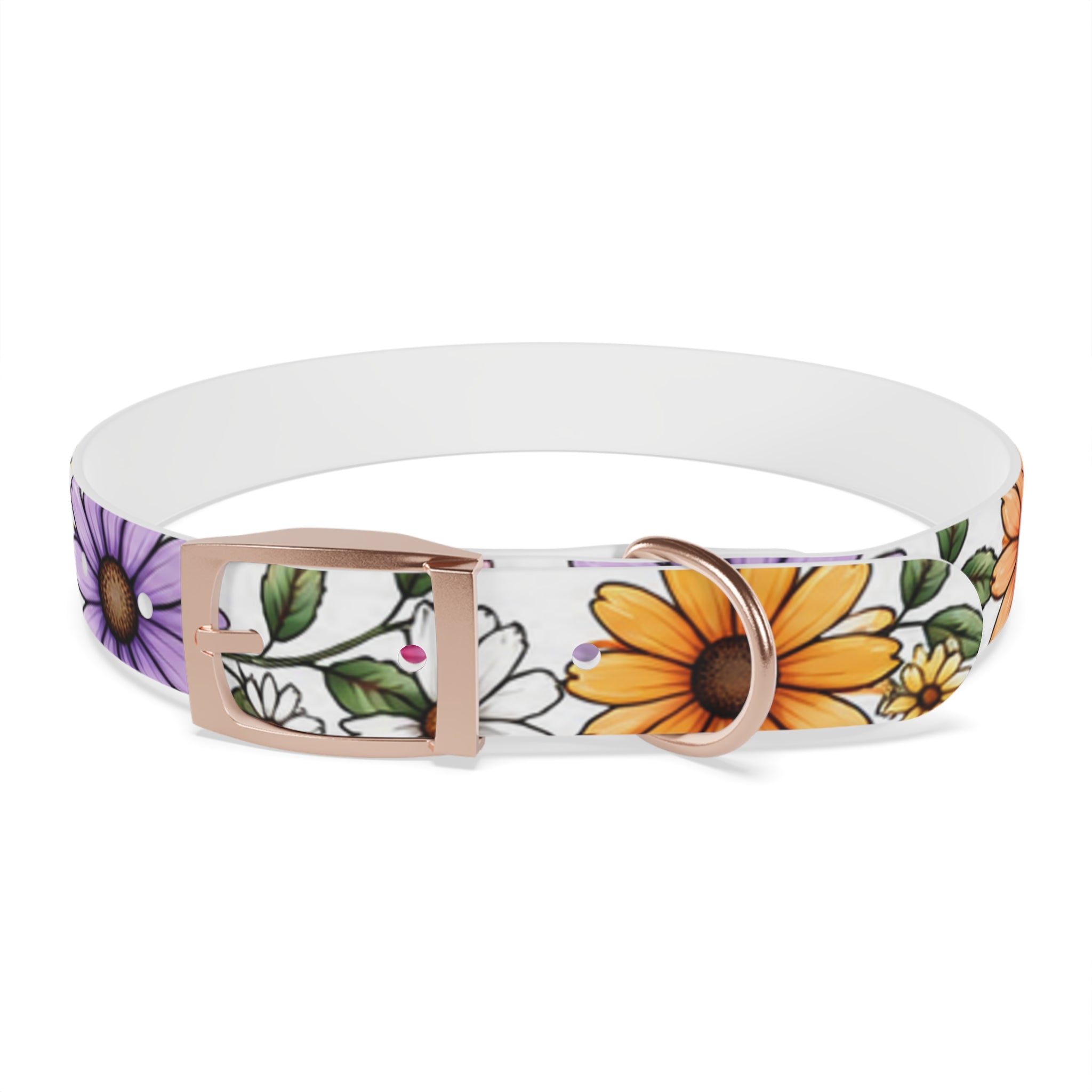 Floral Daisy Dog Collar — Colorful Spring Flower Pet Collar
