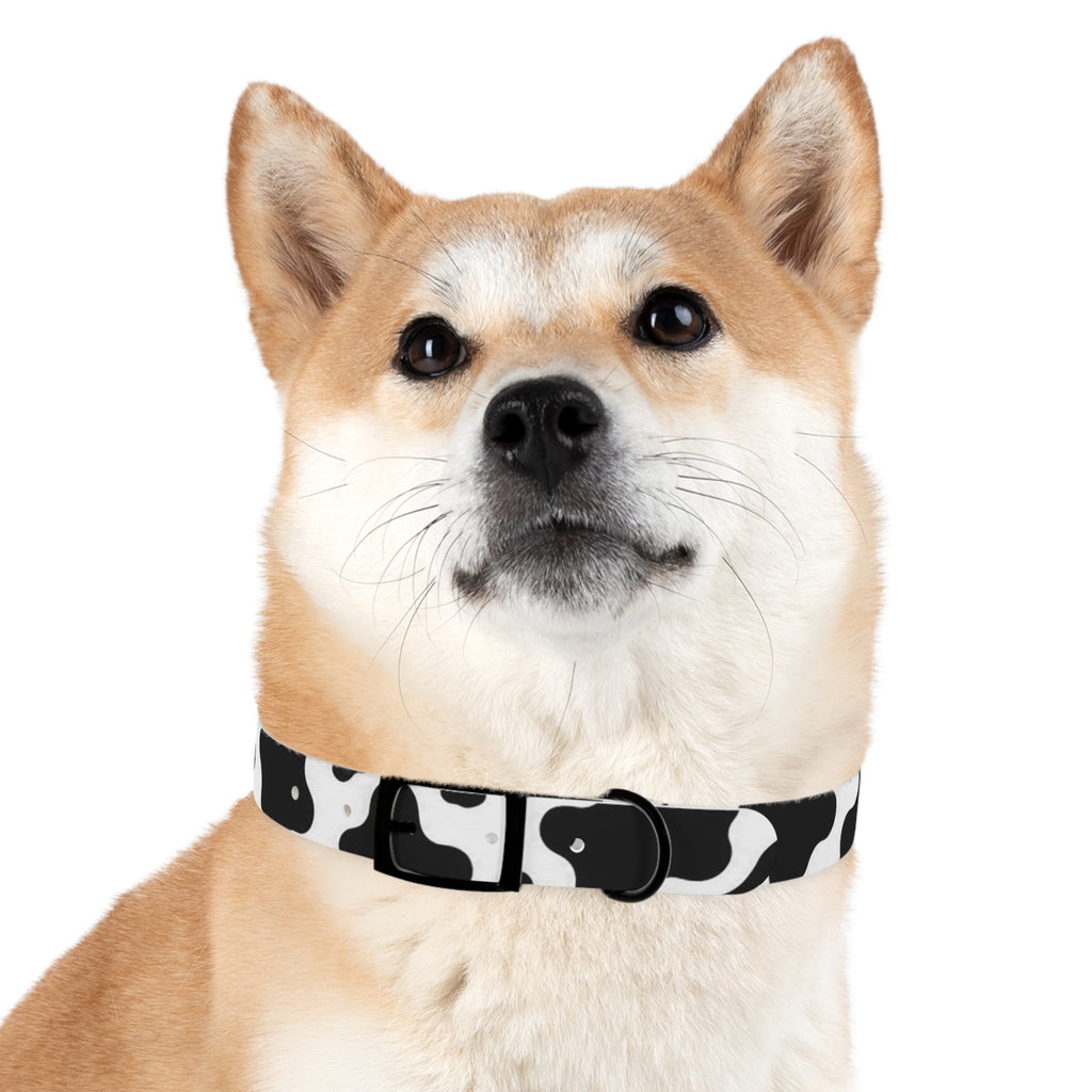 Cow Print Dog Collar — Black & White Cute Pup Accessory