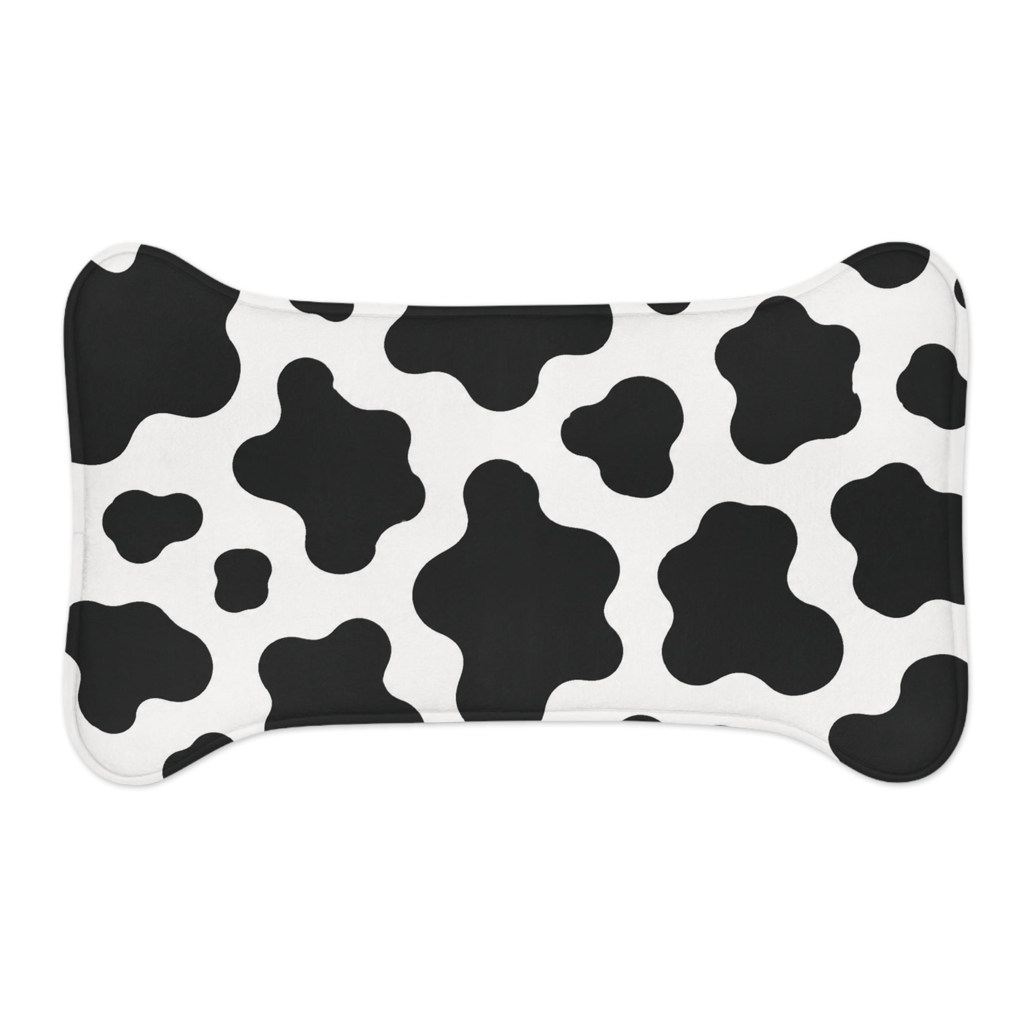 Cow Print Pet Feeding Mat — Non-Slip, Waterproof Dog & Cat Bowl Placemat