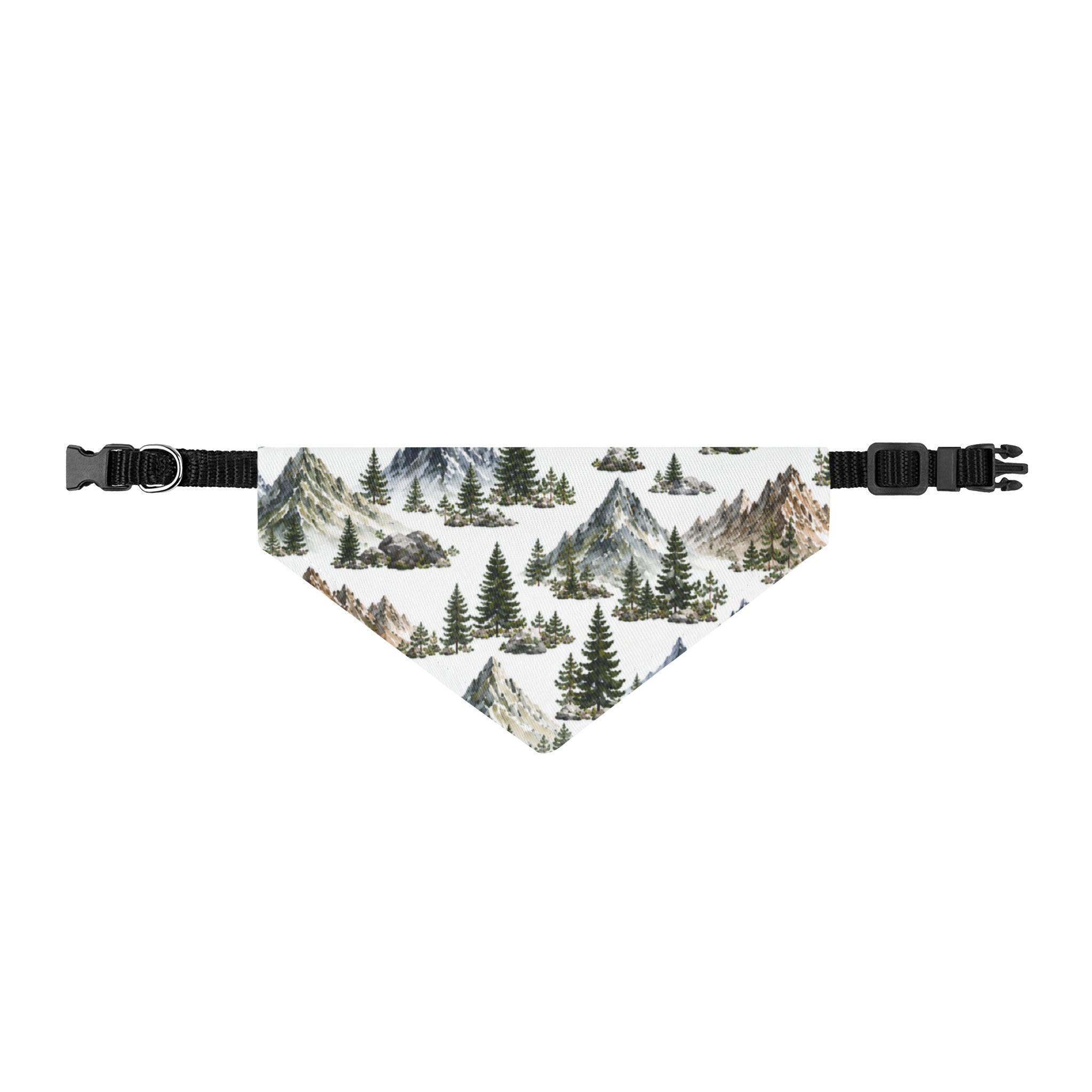 Clip-on Bandana — Mountain Forest Pattern Pet Scarf