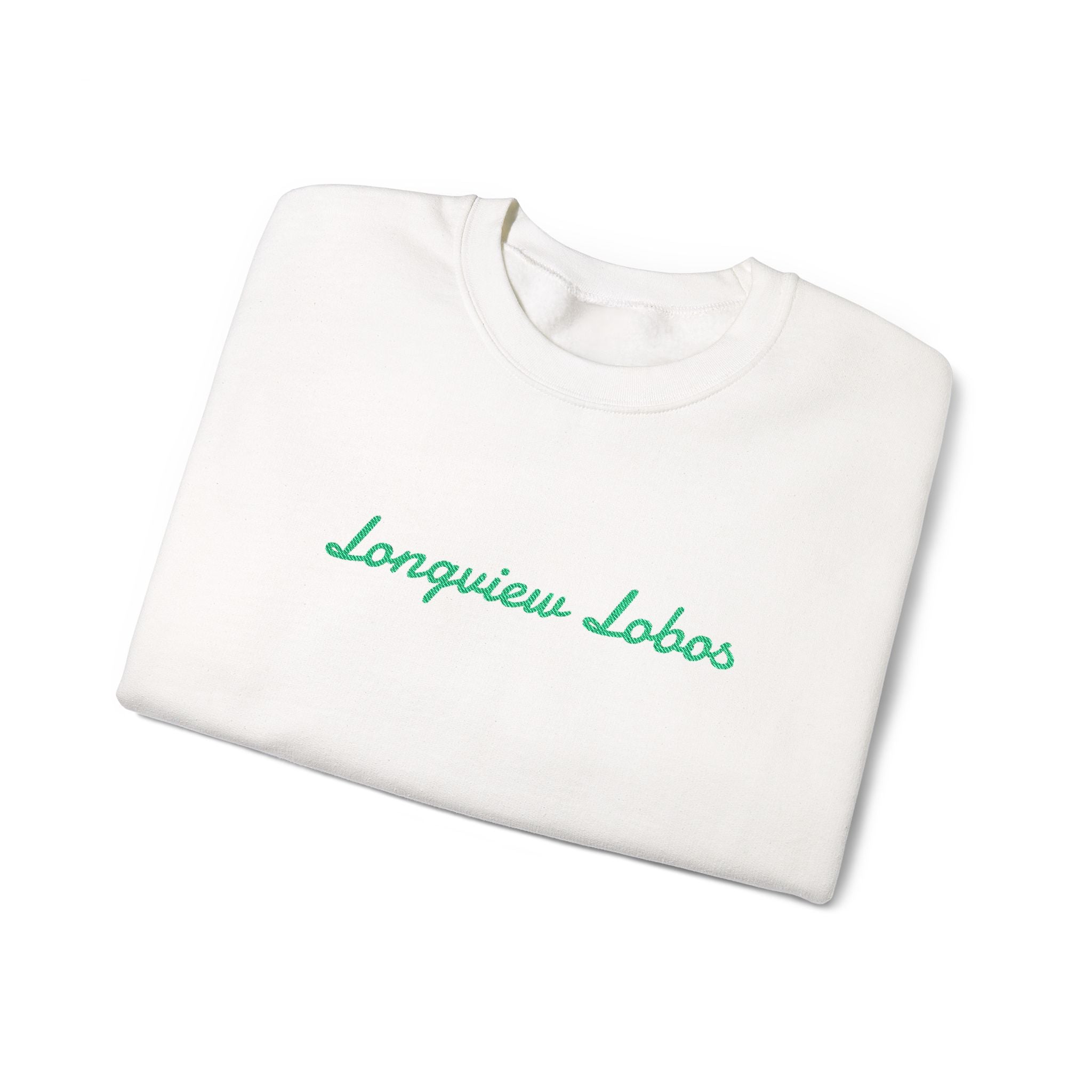 Longview Lobos Crewneck Sweatshirt — Embroidered School Spirit Pullover