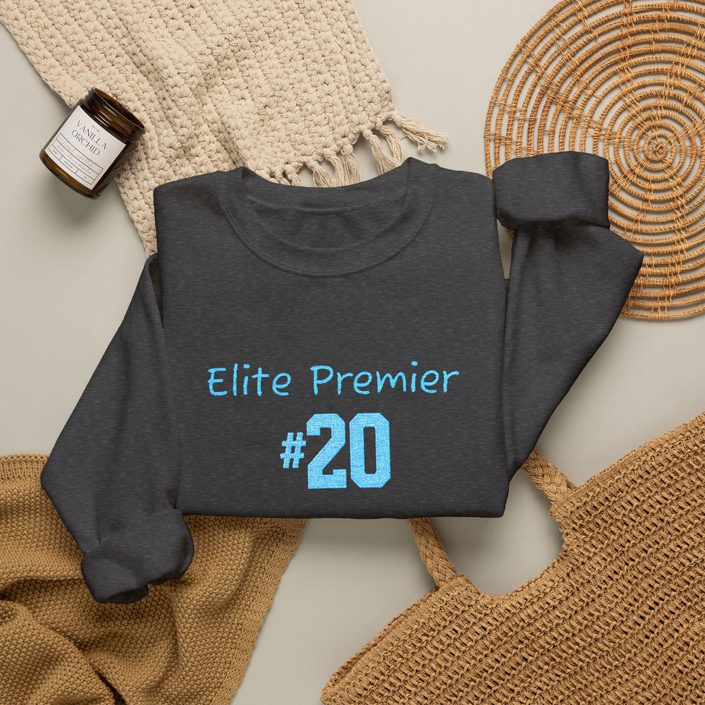 Crewneck Sweatshirt — "Elite Premier 20" Light Blue Team Tribute