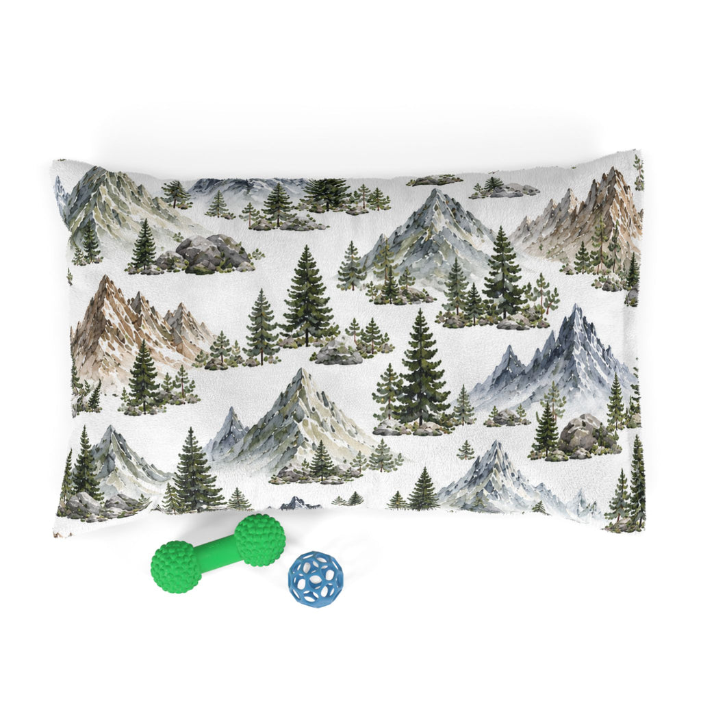 Mountain Pines Pet Bed – Nature-Inspired Cozy Dog & Cat Cushion