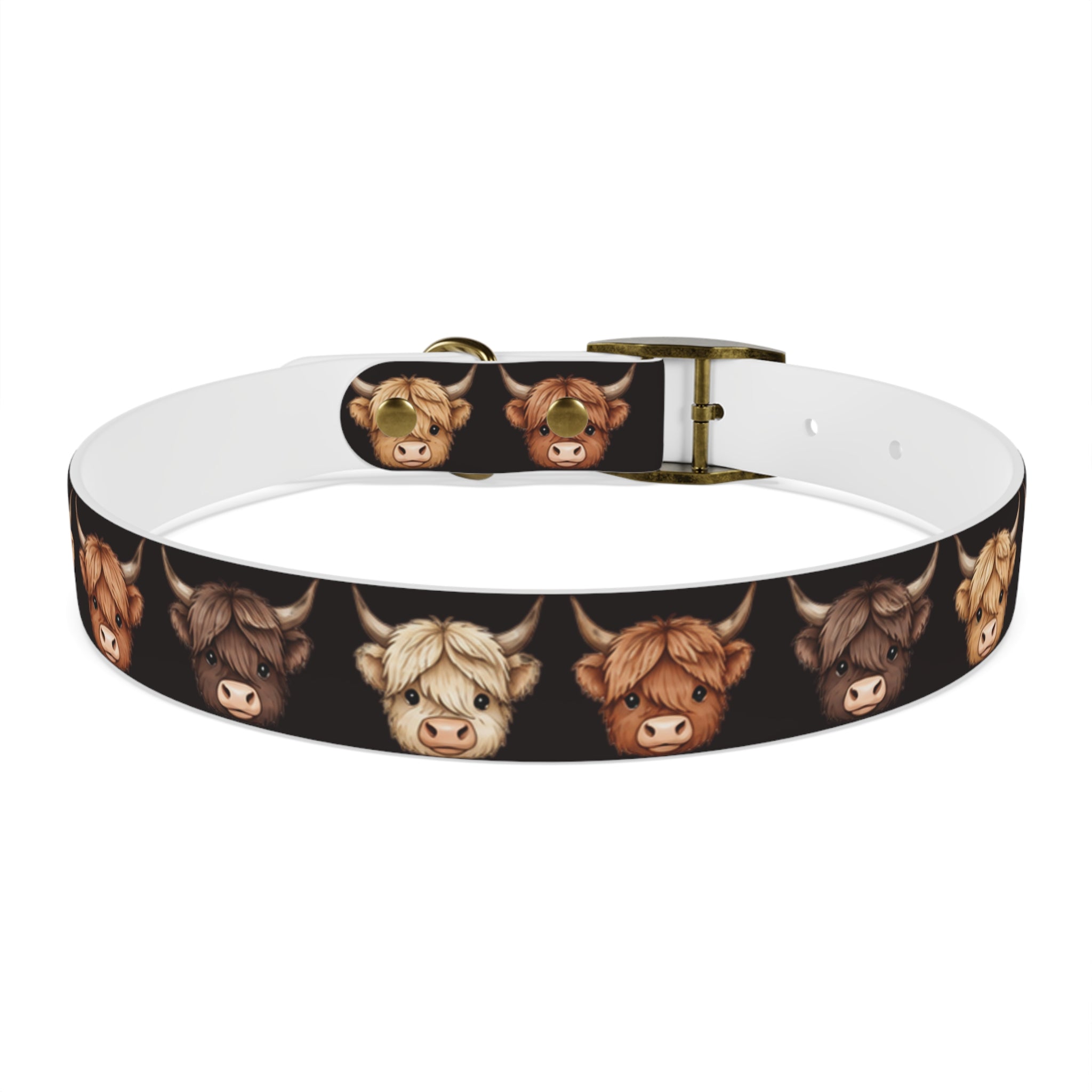 Highland Cow Dog Collar — Cute Scottish Cow Print Pet Collar