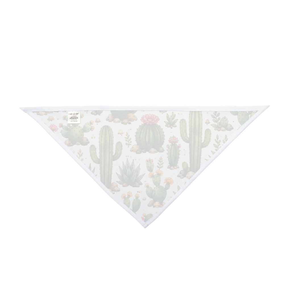 Cactus Pattern Pet Bandana — Desert Succulent Dog & Cat Accessory