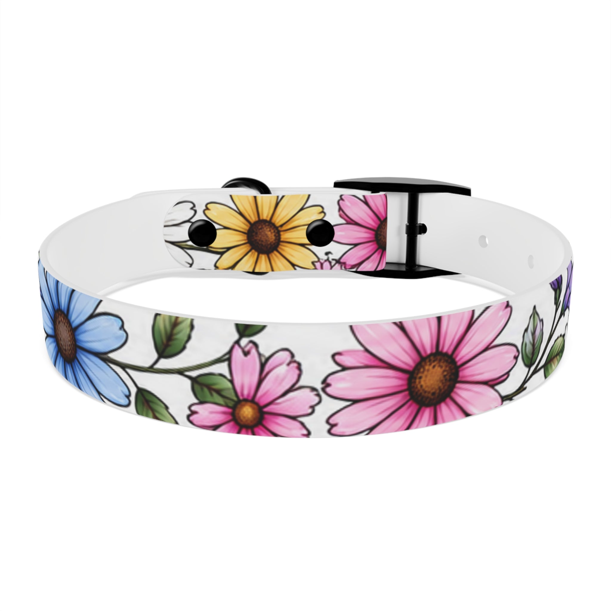 Floral Daisy Dog Collar — Colorful Spring Flower Pet Collar