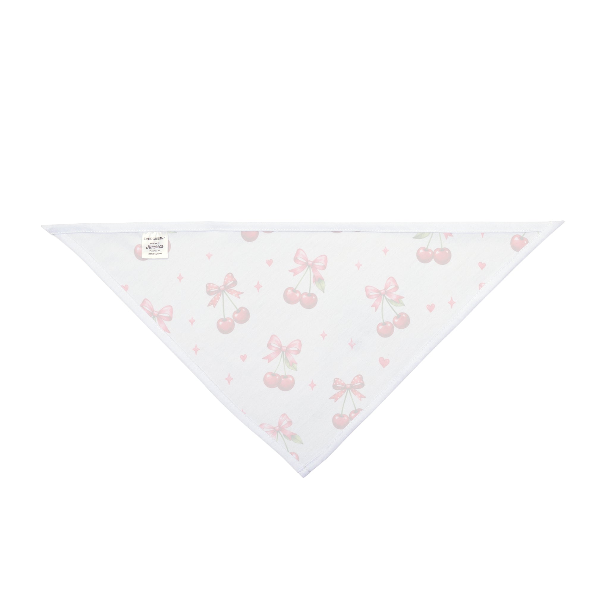 Cherry Bow Pet Bandana — Cute Pink Cherry Pattern Dog & Cat Accessory