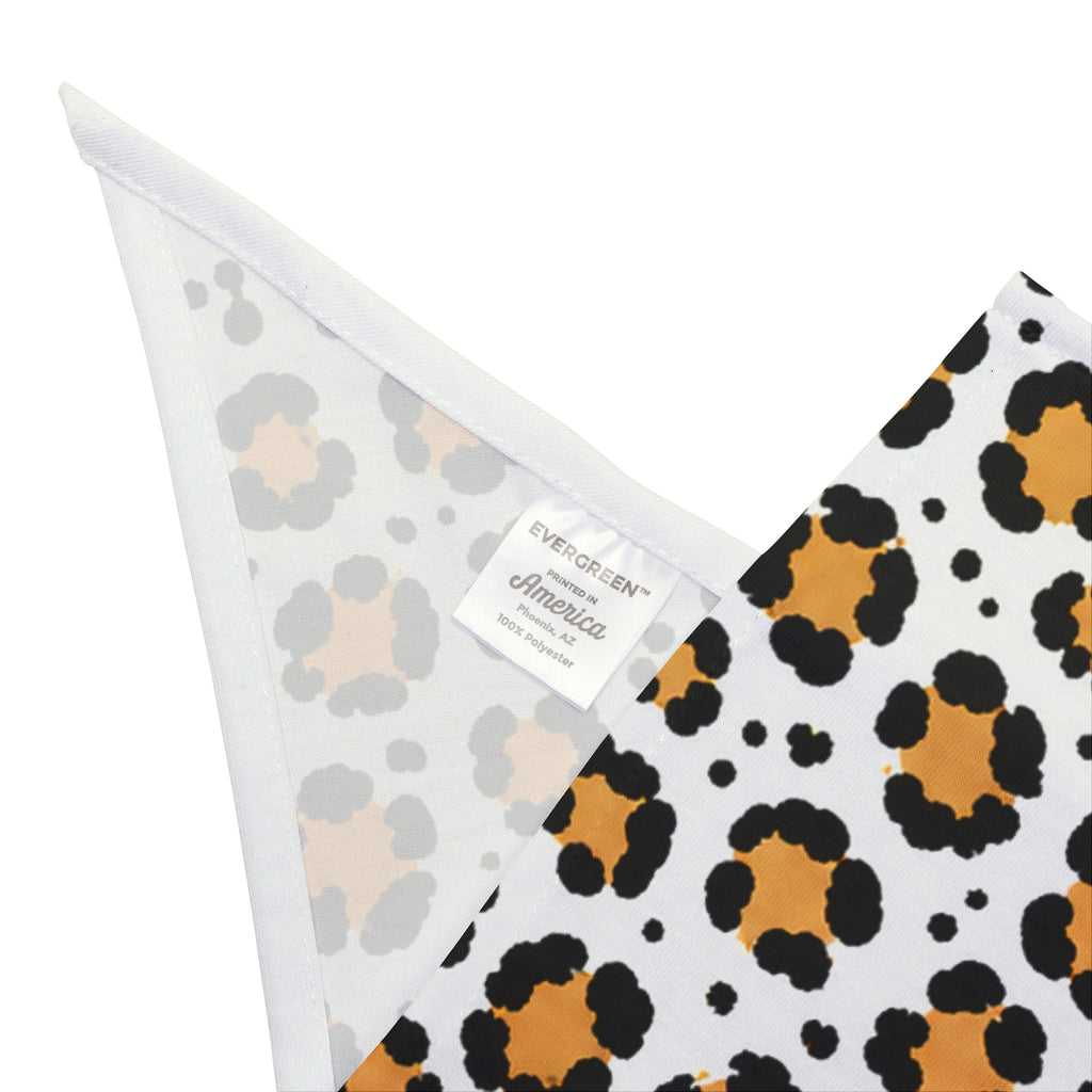 Leopard Paw Print Pet Bandana — Cute Animal Print Dog & Cat Accessory