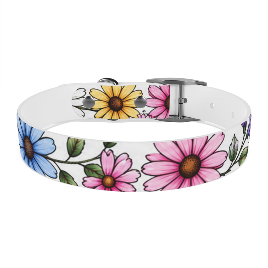 Floral Daisy Dog Collar — Colorful Spring Flower Pet Collar
