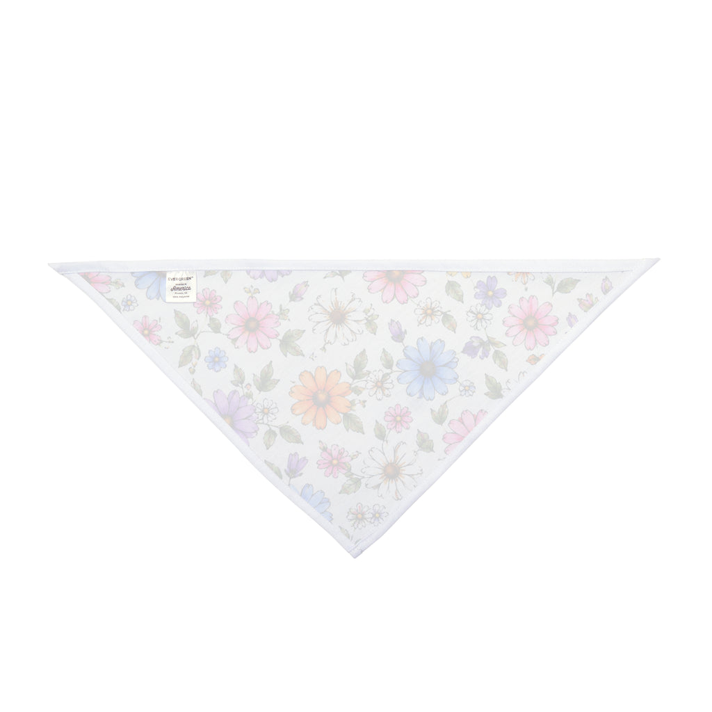 Floral Spring Pet Bandana - Colorful Wildflower Dog & Cat Scarf