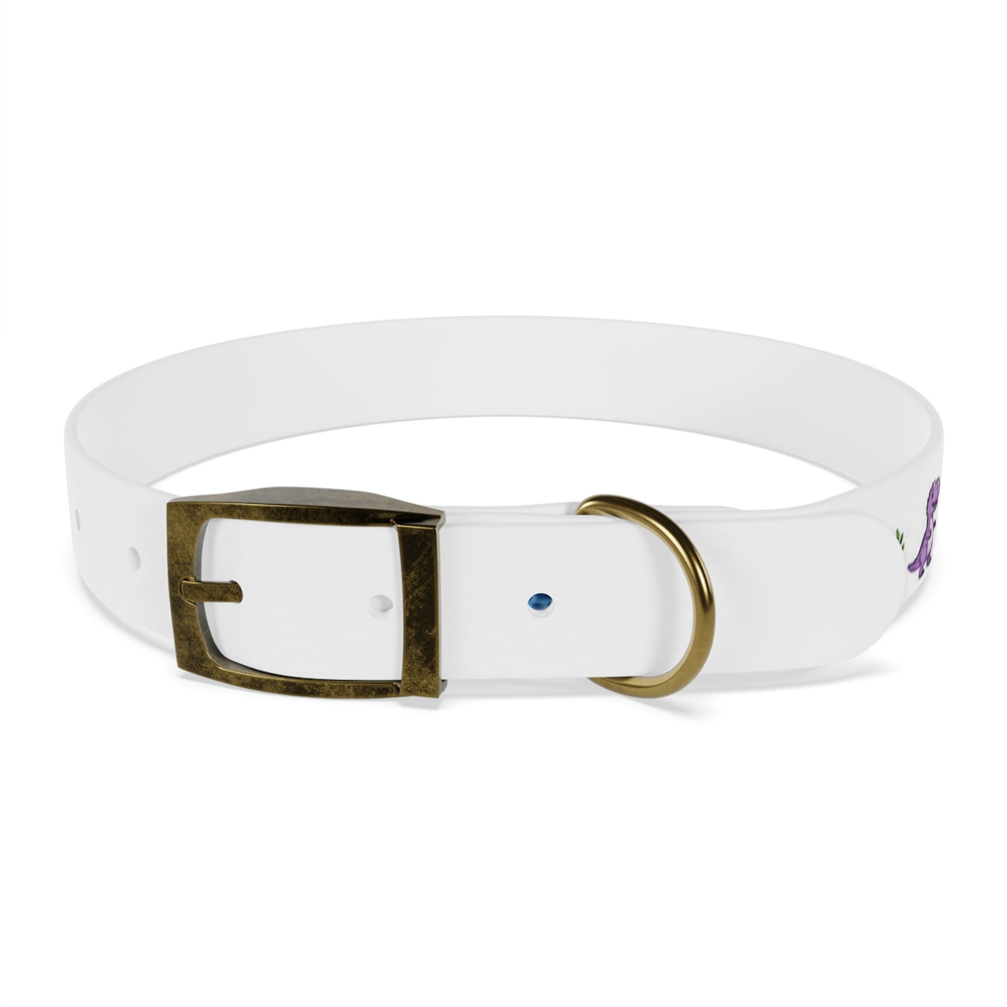 Cute Watercolor Dinosaurs Dog Collar – Adjustable Pet Collar with Colorful Dino Pattern
