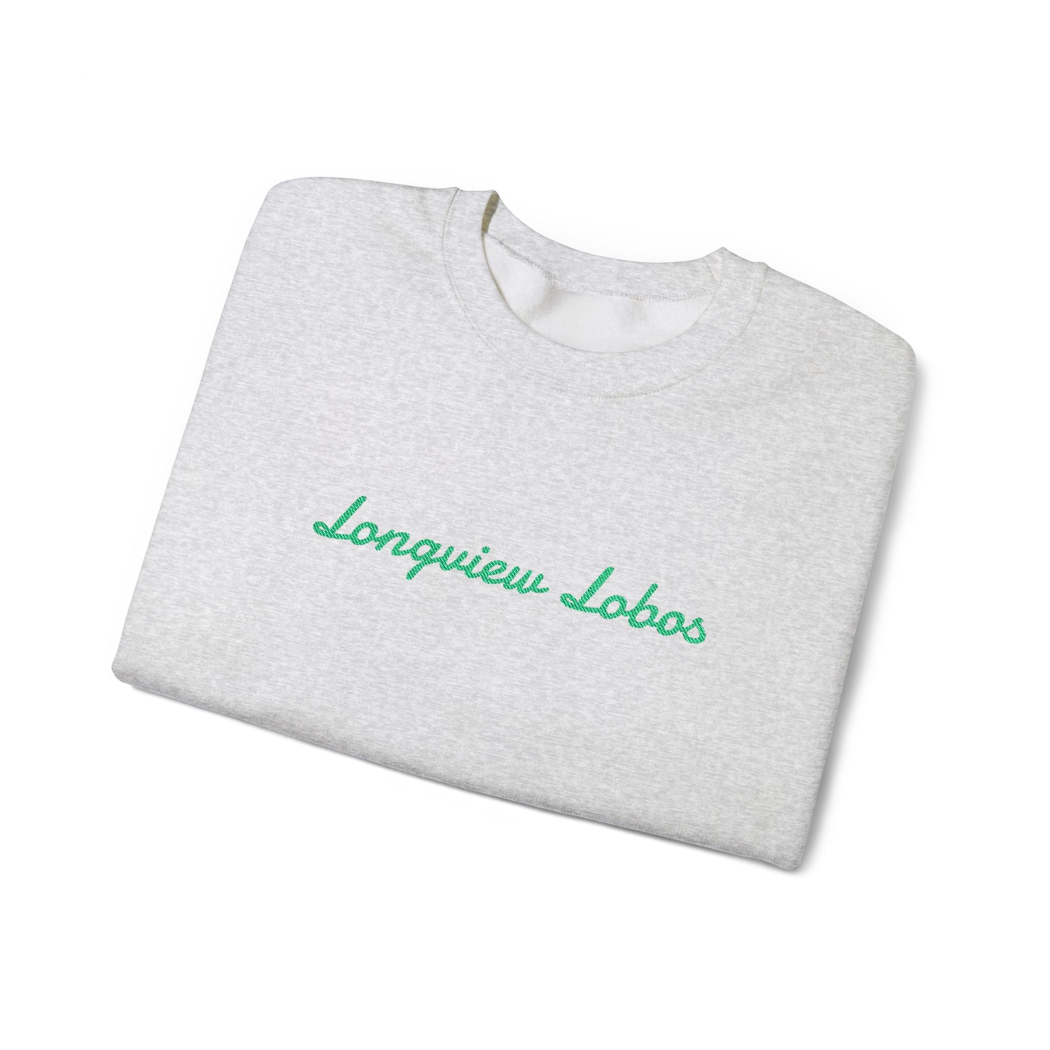 Longview Lobos Crewneck Sweatshirt — Embroidered School Spirit Pullover
