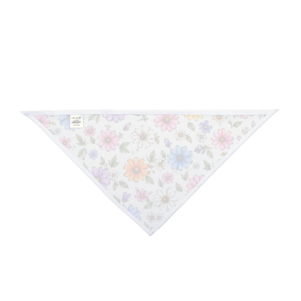 Floral Spring Pet Bandana - Colorful Wildflower Dog & Cat Scarf