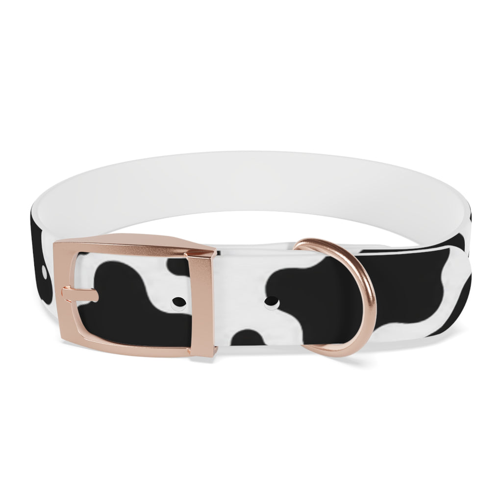 Cow Print Dog Collar — Black & White Cute Pup Accessory