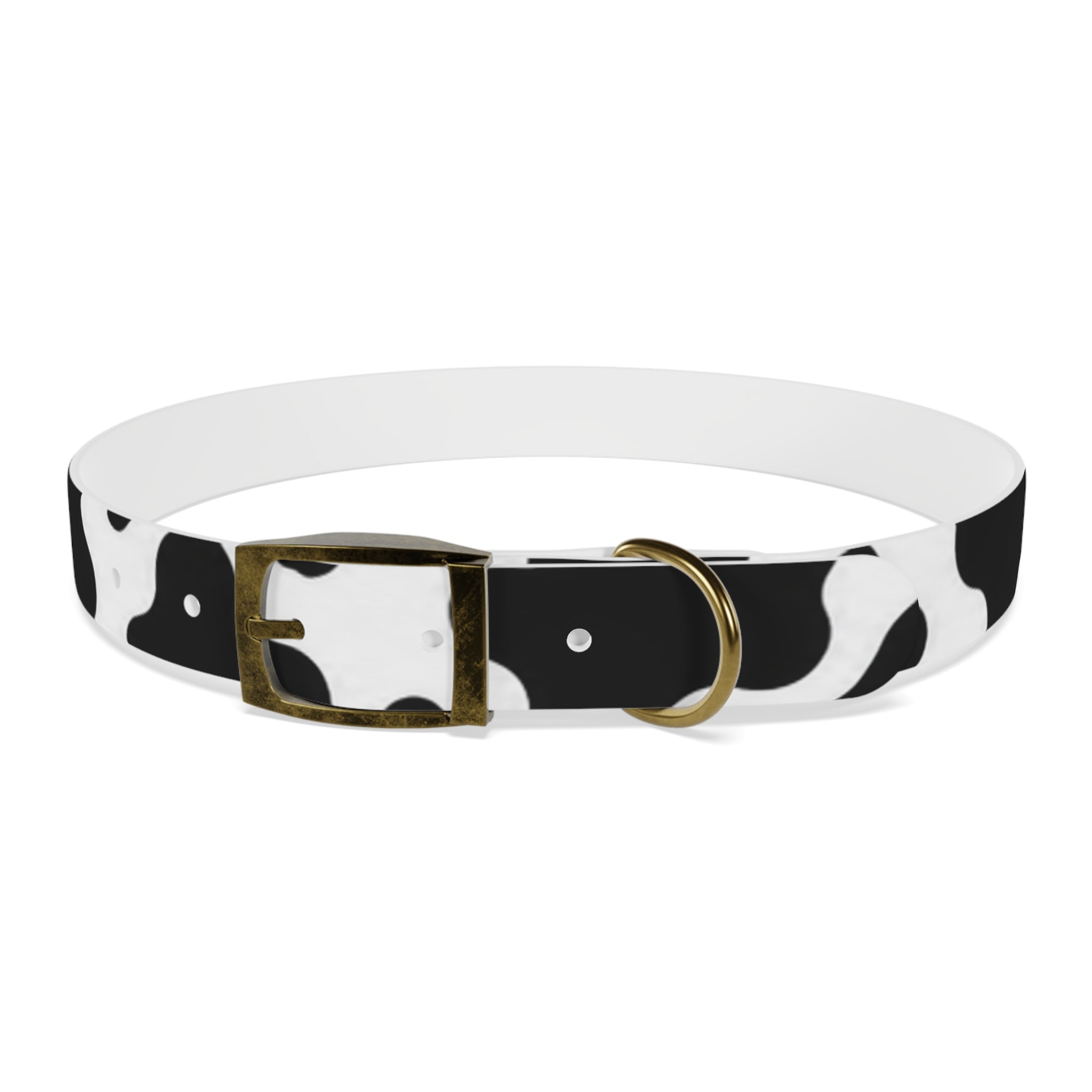 Cow Print Dog Collar — Black & White Cute Pup Accessory