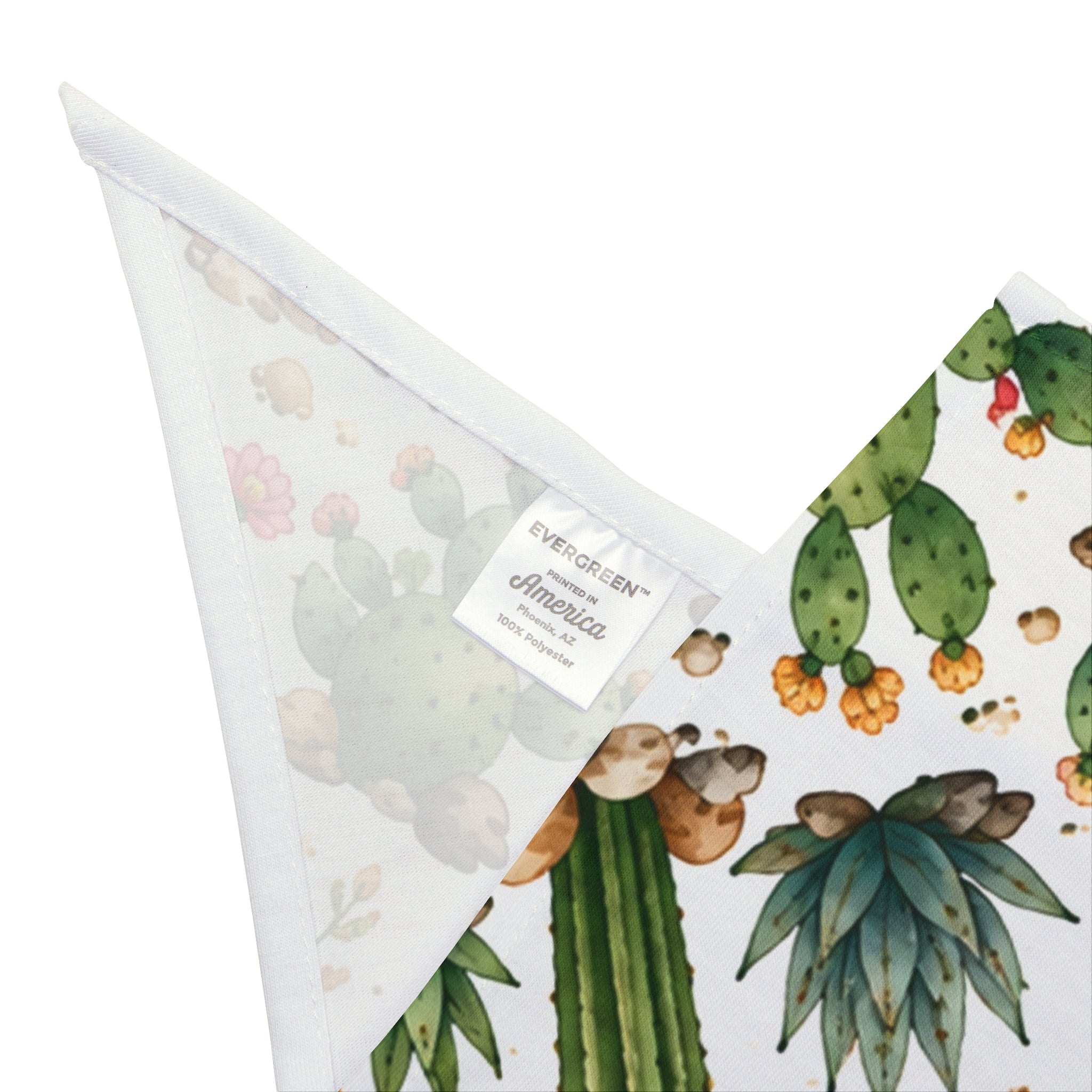 Cactus Pattern Pet Bandana — Desert Succulent Dog & Cat Accessory