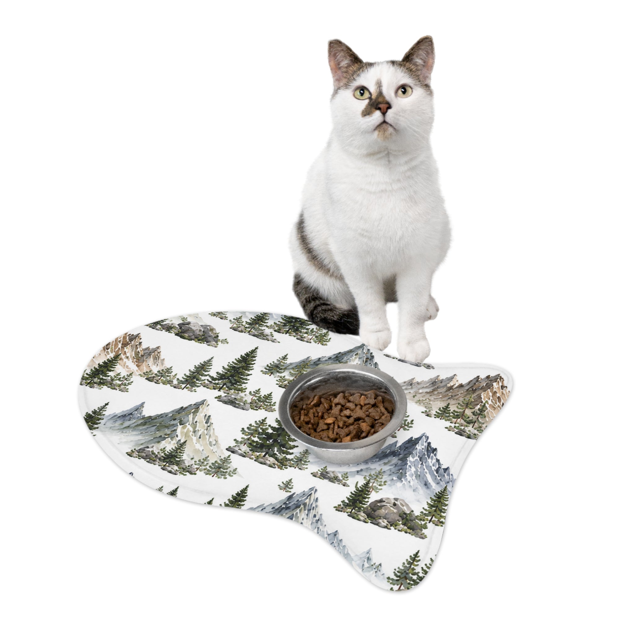 Mountain Pines Pet Feeding Mat — Waterproof, Non-Slip Dog & Cat Placemat