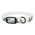 Mountain Pine Dog Collar — Watercolor Mountains & Evergreen Trees