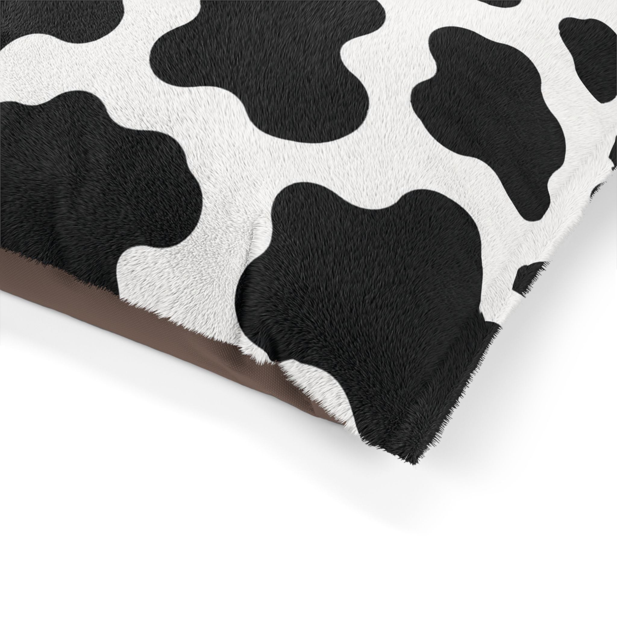 Cow Print Pet Bed – Soft Plush Cushion for Dogs & Cats