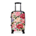 Floral Rose Garden Suitcase — Vintage Pink Peony Luggage Cover