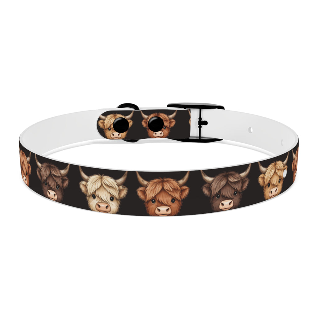 Highland Cow Dog Collar — Cute Scottish Cow Print Pet Collar