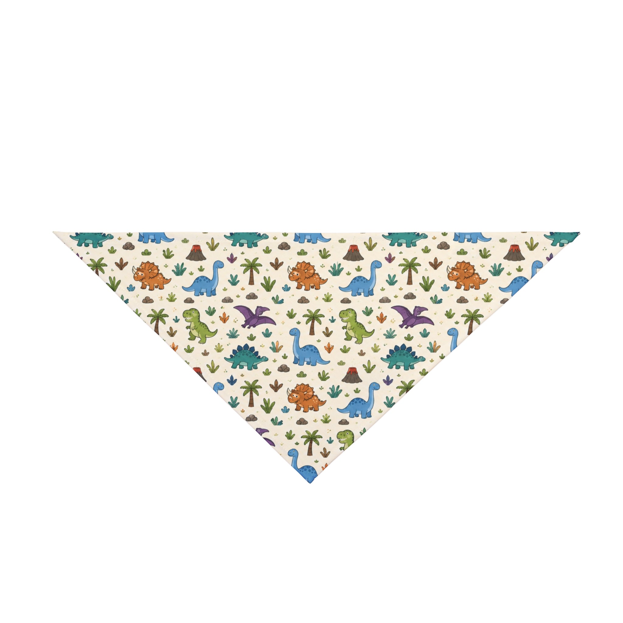 Dinosaur Pattern Pet Bandana – Cute Retro Dino Print for Dogs & Cats