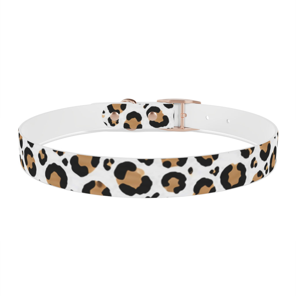 Leopard Print Dog Collar — Stylish Tan & Black Pattern for Small to Large Dogs