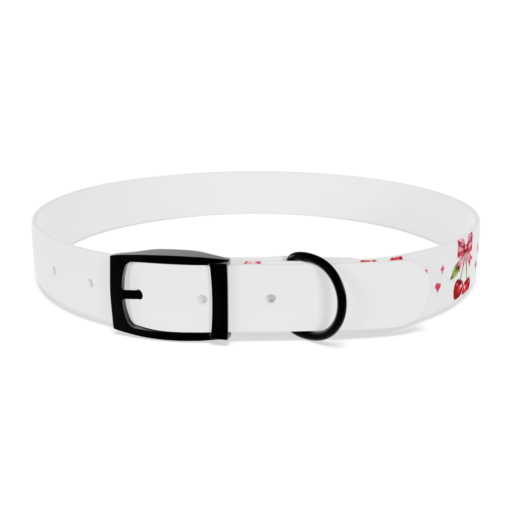Cherry Bow Dog Collar — Cute Red Cherries Pattern Collar for Small & Medium Dogs
