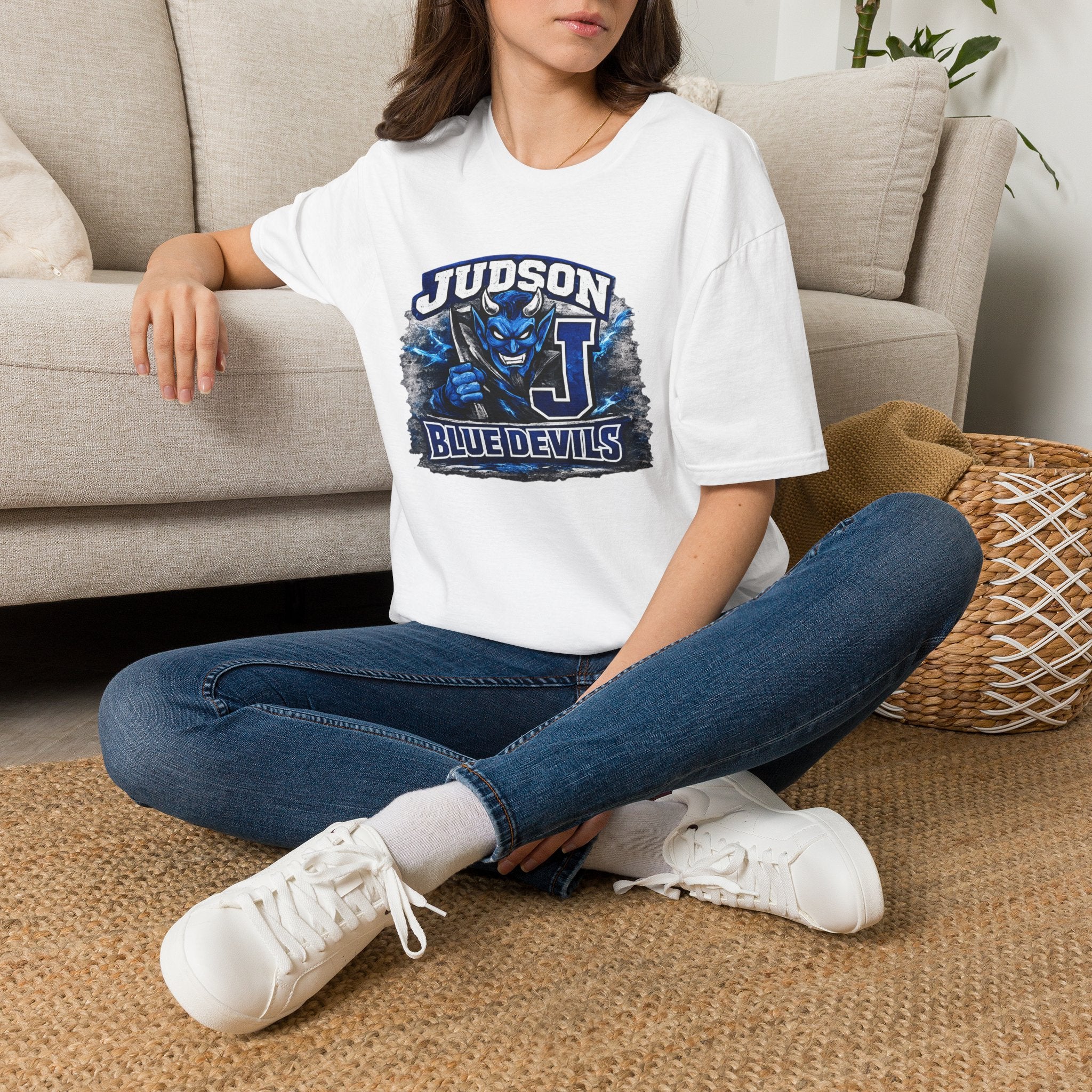 Blue Devils Judson T-Shirt — School Spirit Football Jersey Tee