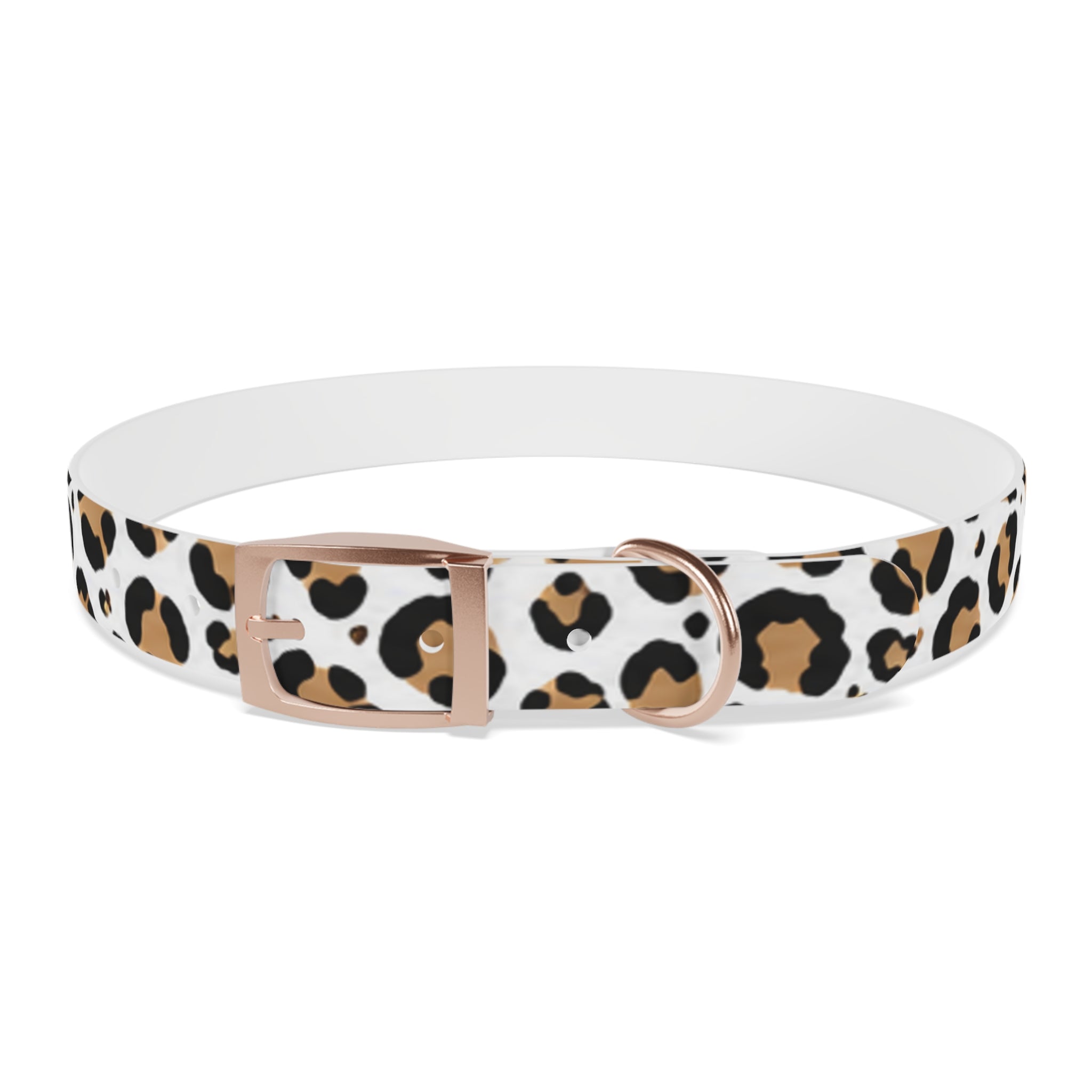 Leopard Print Dog Collar — Stylish Tan & Black Pattern for Small to Large Dogs