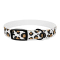 Leopard Print Dog Collar — Stylish Tan & Black Pattern for Small to Large Dogs