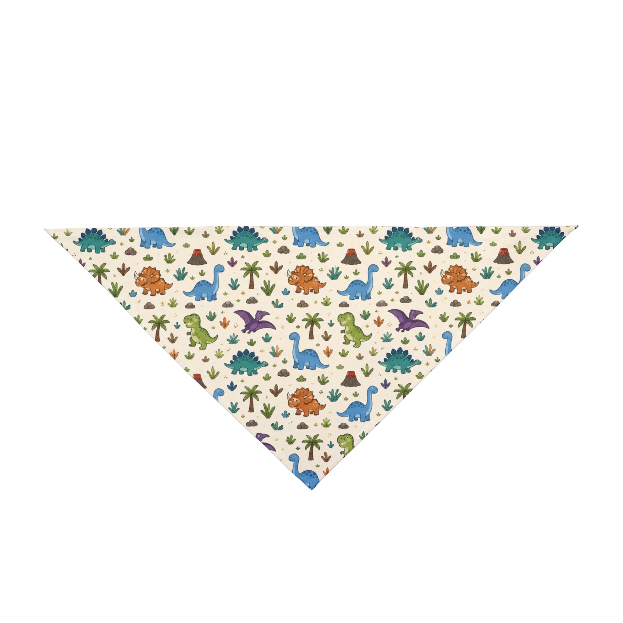 Dinosaur Pattern Pet Bandana – Cute Retro Dino Print for Dogs & Cats