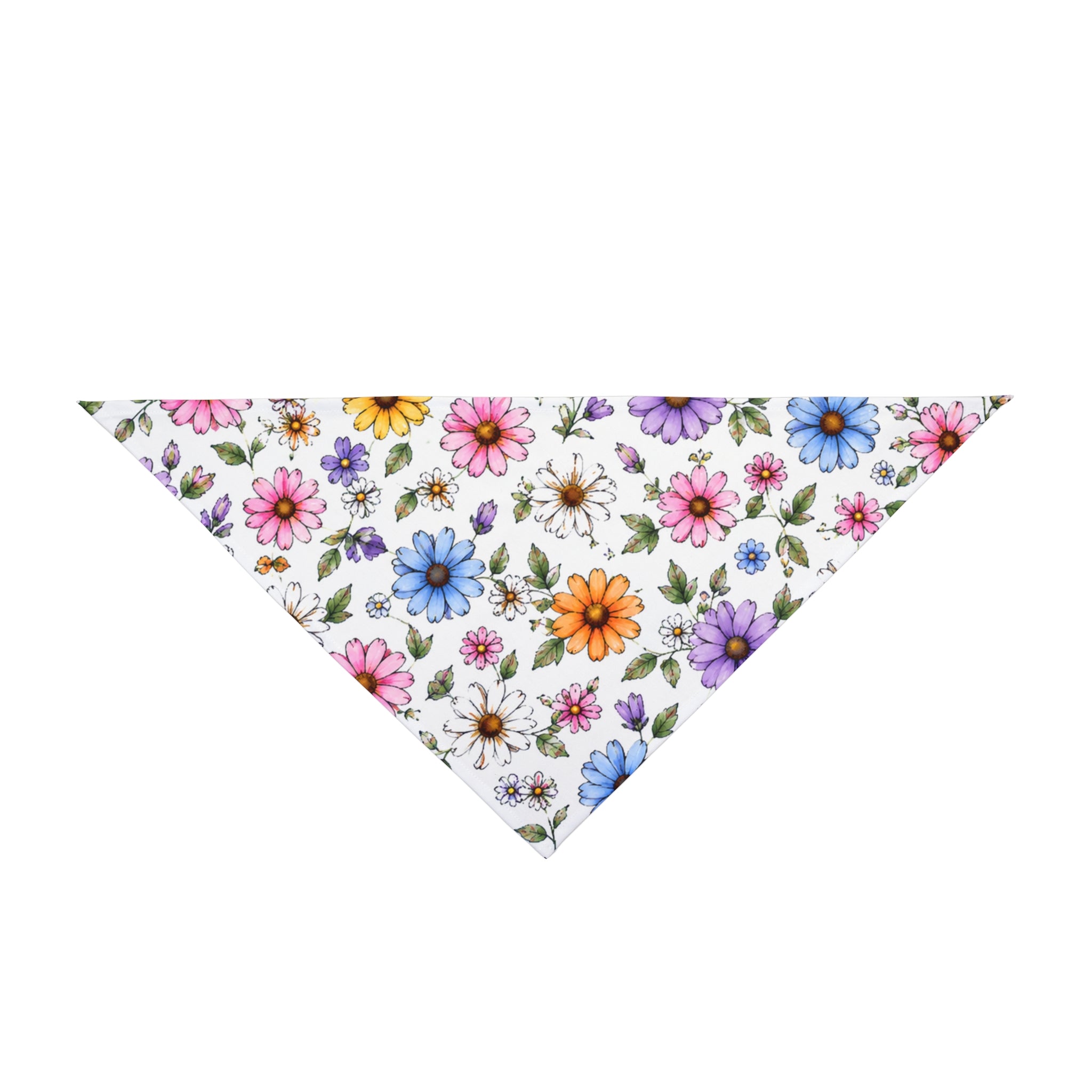 Floral Spring Pet Bandana - Colorful Wildflower Dog & Cat Scarf