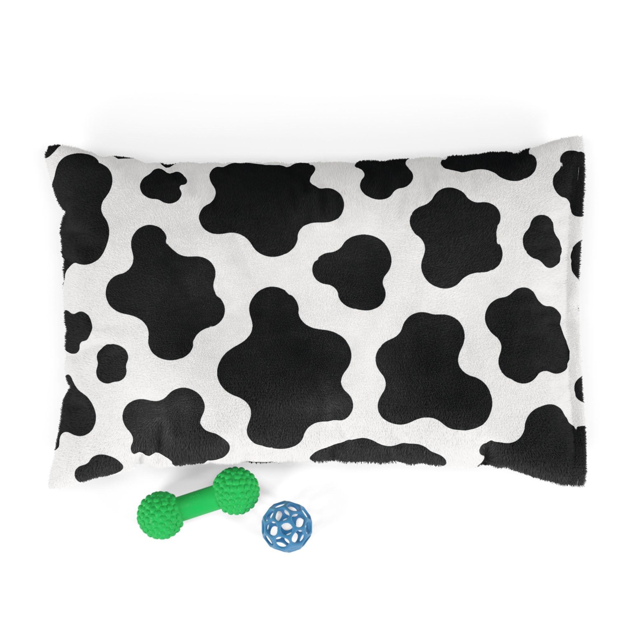 Cow Print Pet Bed – Soft Plush Cushion for Dogs & Cats