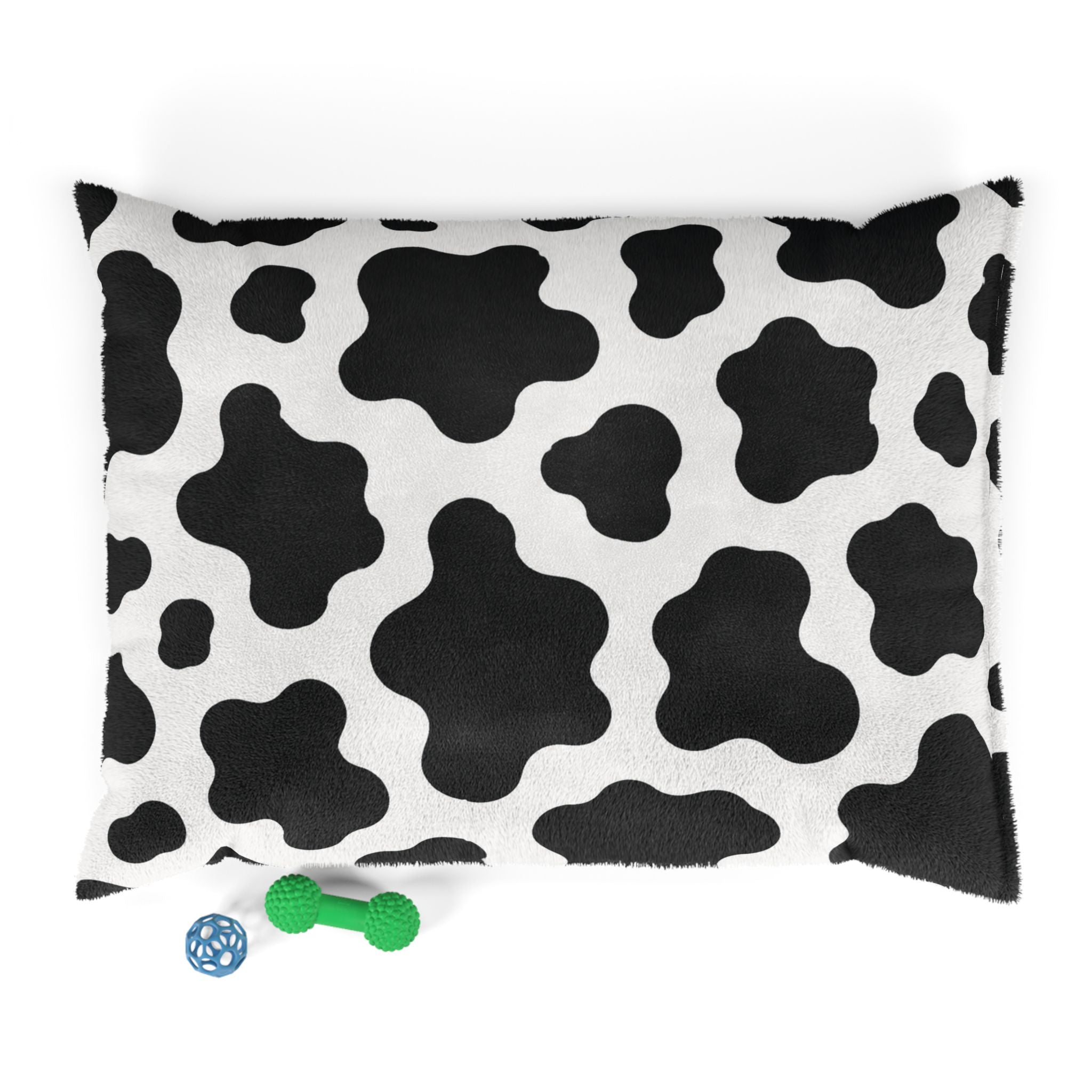 Cow Print Pet Bed – Soft Plush Cushion for Dogs & Cats