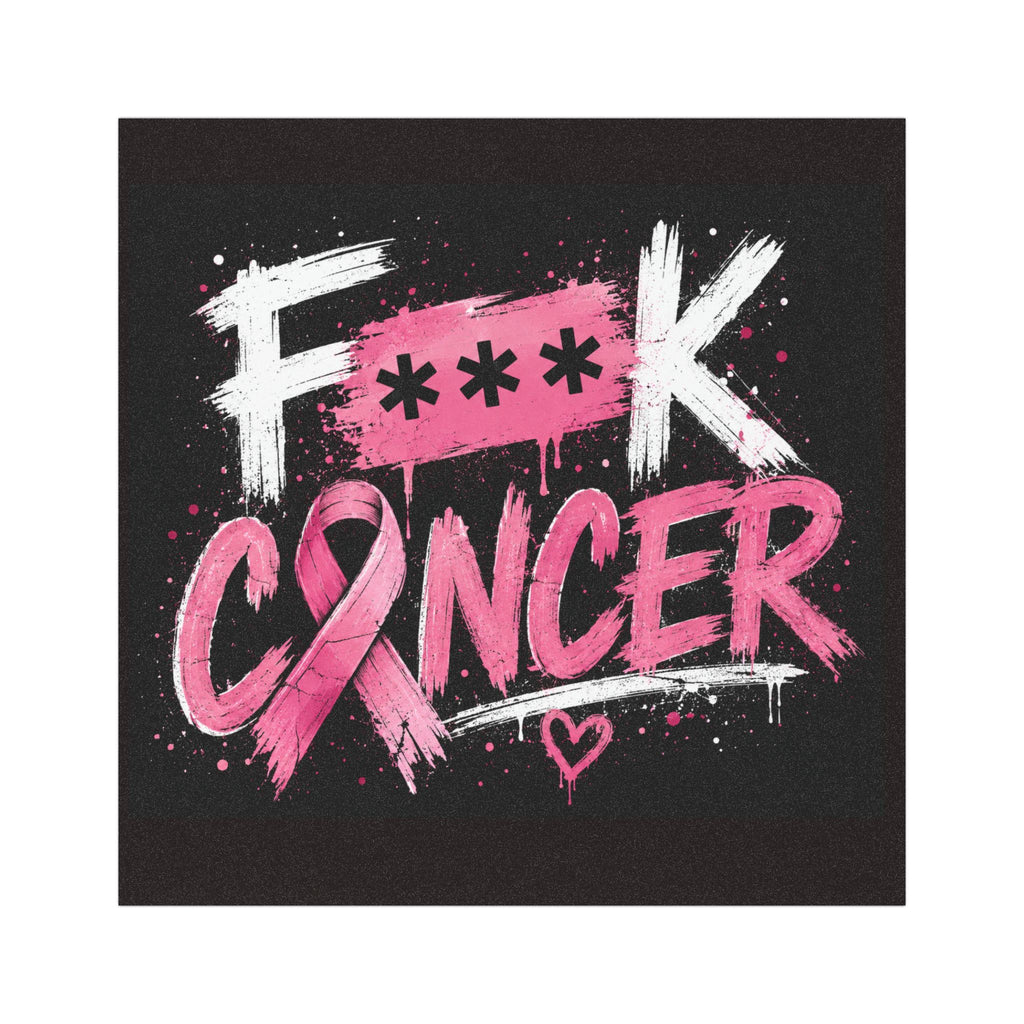 Car Magnet — “F**k Cancer” Pink Ribbon Awareness Magnetic Decal
