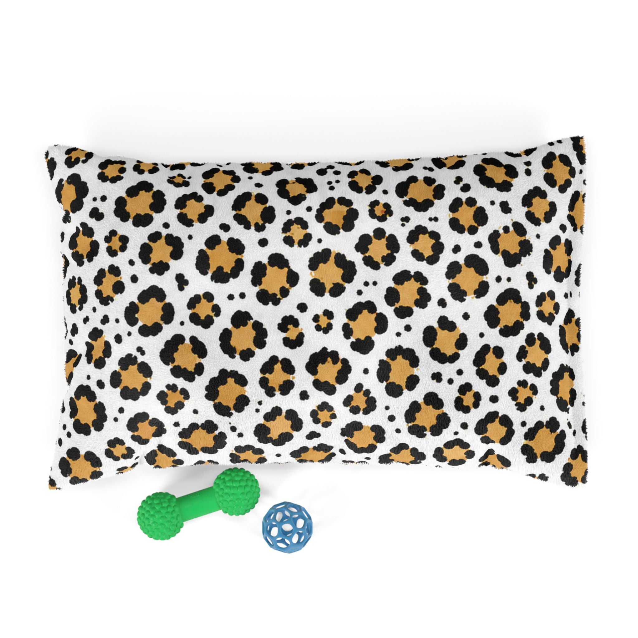 Leopard Print Pet Bed — Cozy Faux Fur Cushion for Dogs & Cats