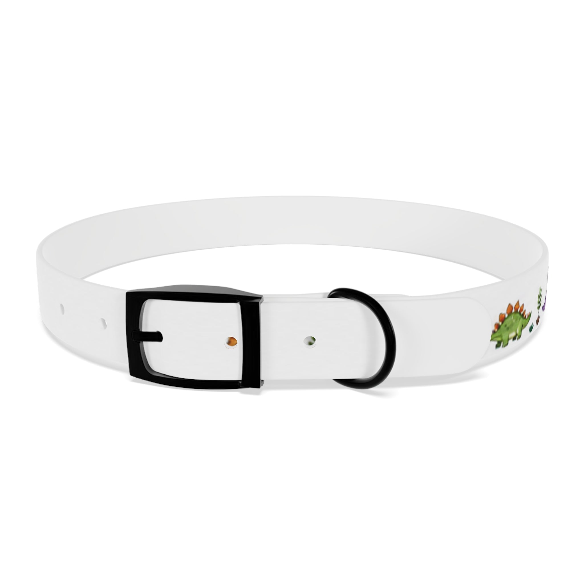 Cute Watercolor Dinosaurs Dog Collar – Adjustable Pet Collar with Colorful Dino Pattern