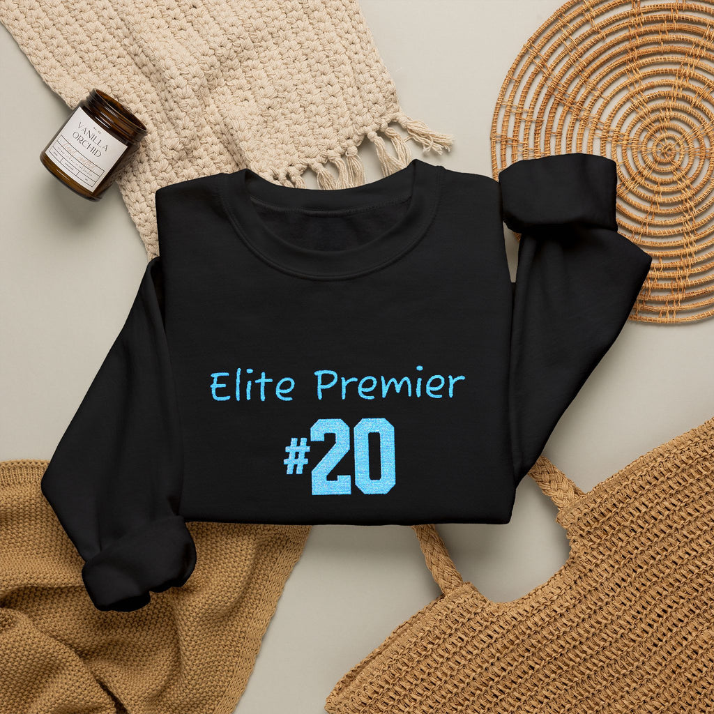 Crewneck Sweatshirt — "Elite Premier 20" Light Blue Team Tribute