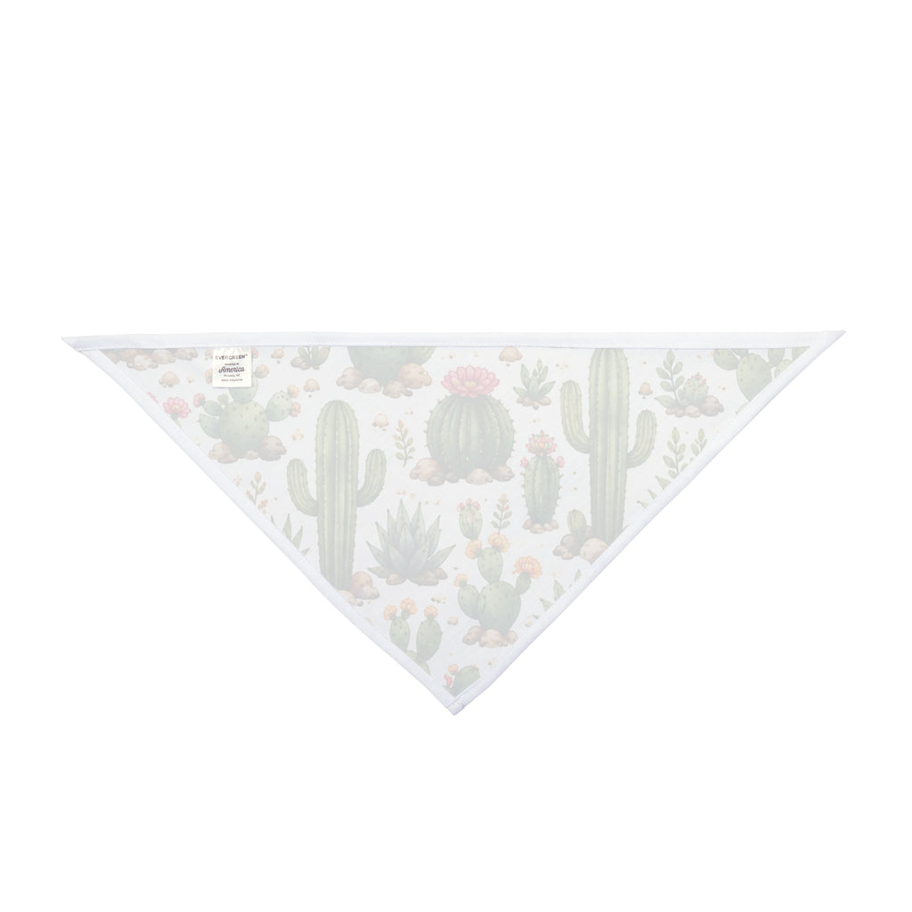 Cactus Pattern Pet Bandana — Desert Succulent Dog & Cat Accessory