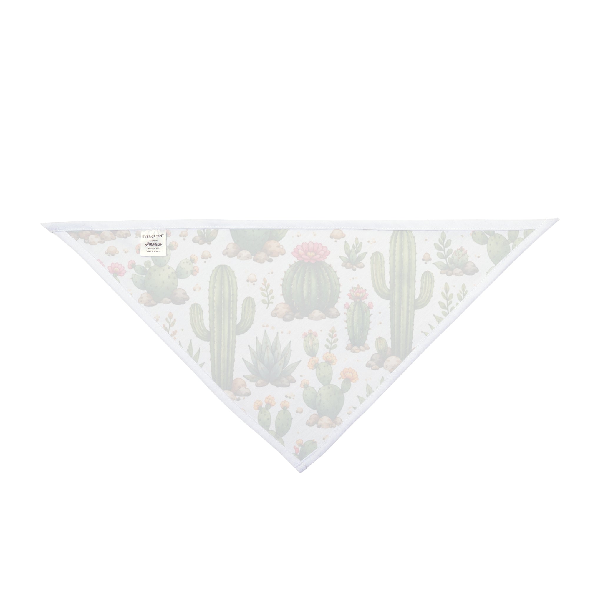 Cactus Pattern Pet Bandana — Desert Succulent Dog & Cat Accessory
