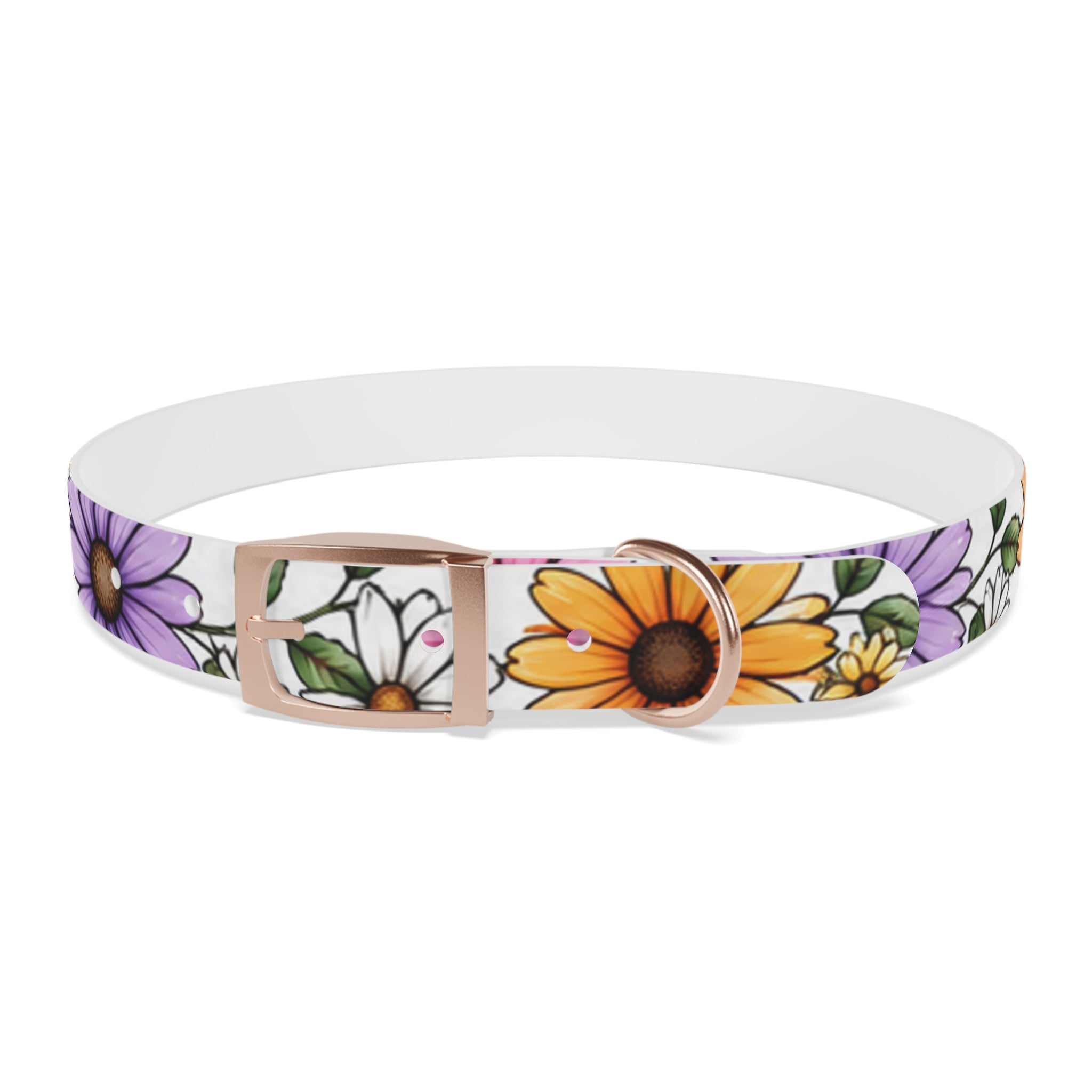 Floral Daisy Dog Collar — Colorful Spring Flower Pet Collar
