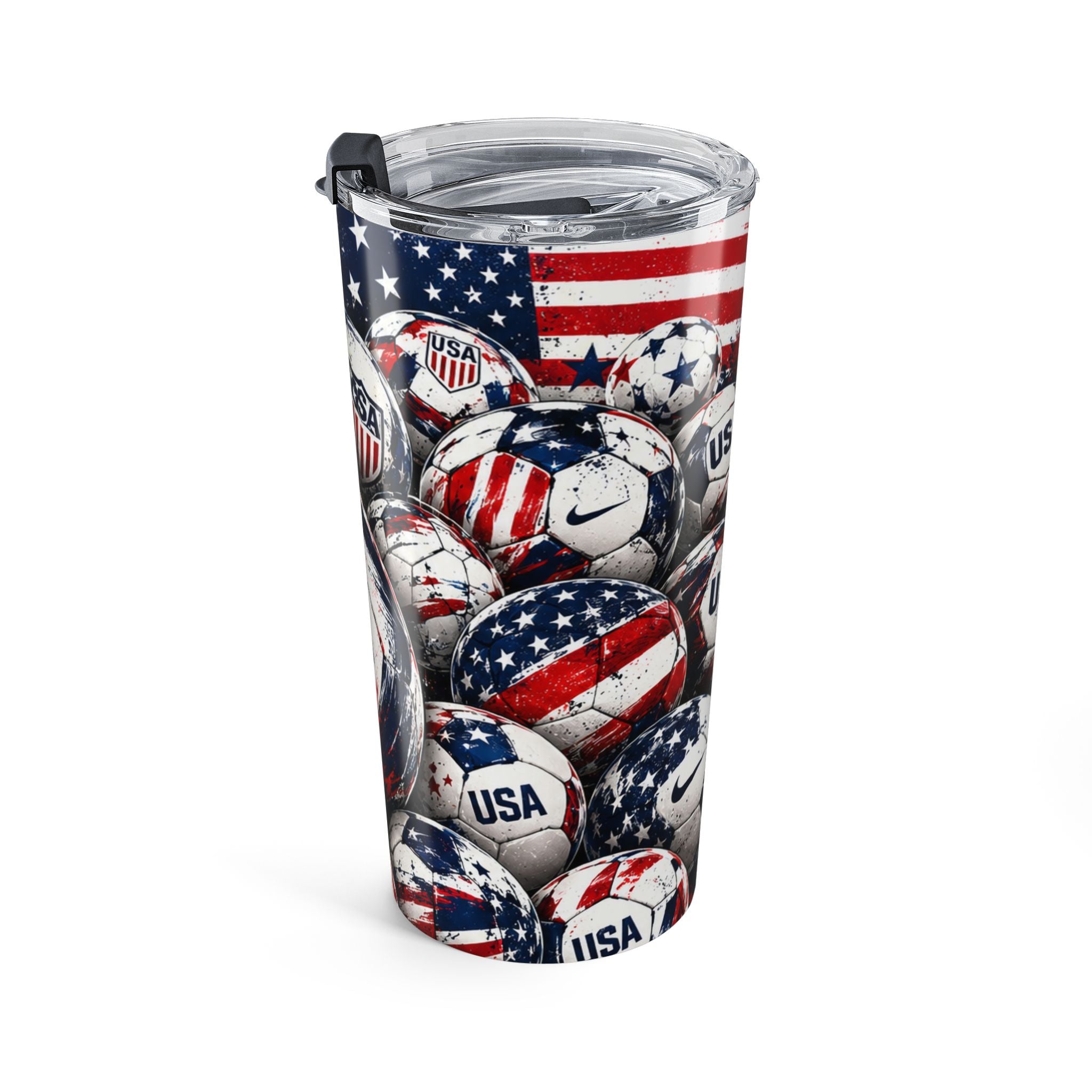 20oz Tumbler — USA Soccer Ball Patriotic Travel Mug